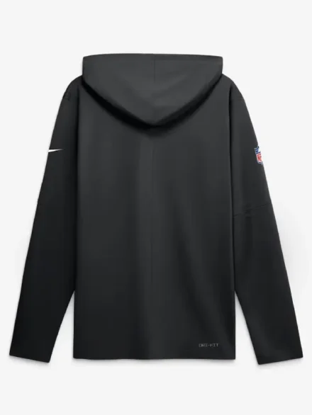 Men's Pittsburgh Steelers Nike Black Sideline Game On Lightweight Long Sleeve Hooded Dri-FIT Top