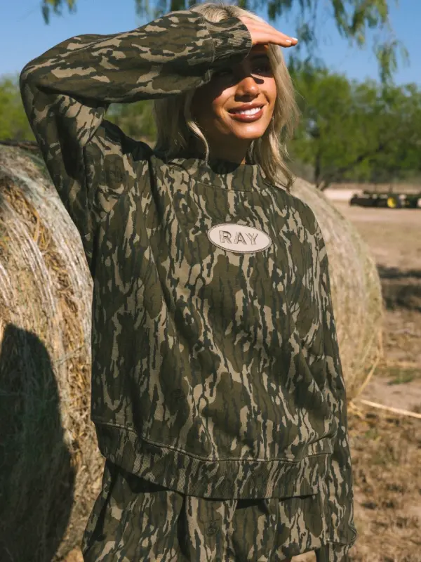Mossy Oak Mock Neck Sweatshirt Camo