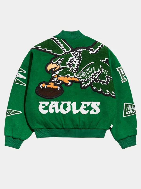 Philadelphia Eagles Kelly Green Pennant Varsity Jacket