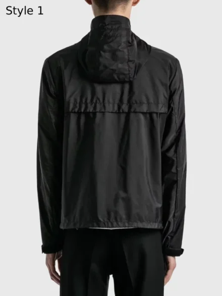 Prada Logo Windbreaker Jacket Black