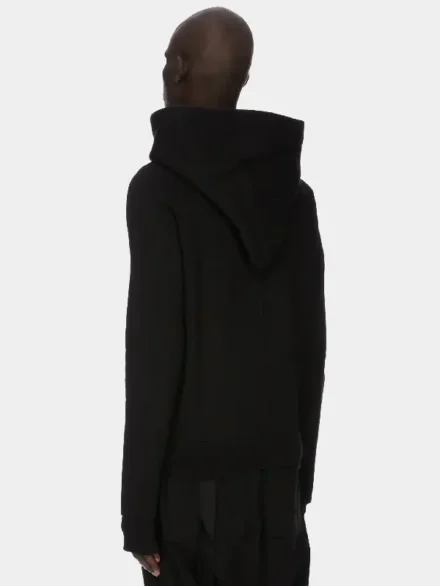 Rick Owens Asymmetrical Zip Hoodie Black