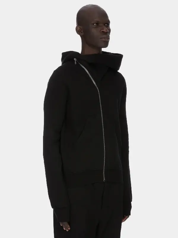 Rick Owens Asymmetrical Zip Mountain Hoodie