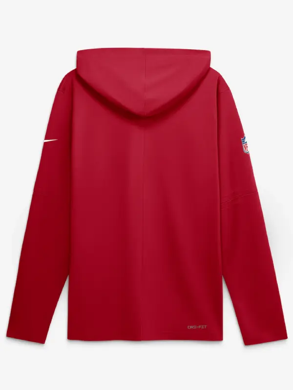 San Francisco 49ers Nike Sideline Game On Lightweight Long Sleeve Hooded Dri-FIT Top - Scarlet