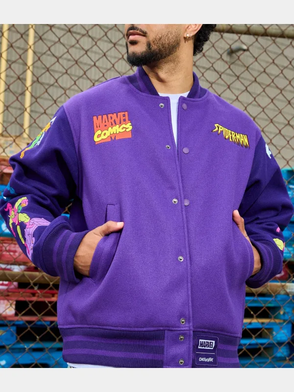Spider Man 90's Varsity Jacket Cakeworthy