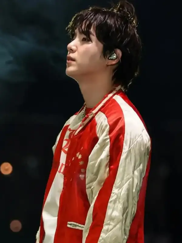 Suga ARIRANG Red Bomber Jacket