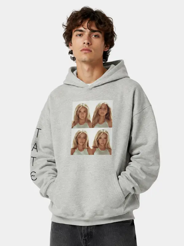 Tate Mcrae Mind Pullover Hoodie Grey
