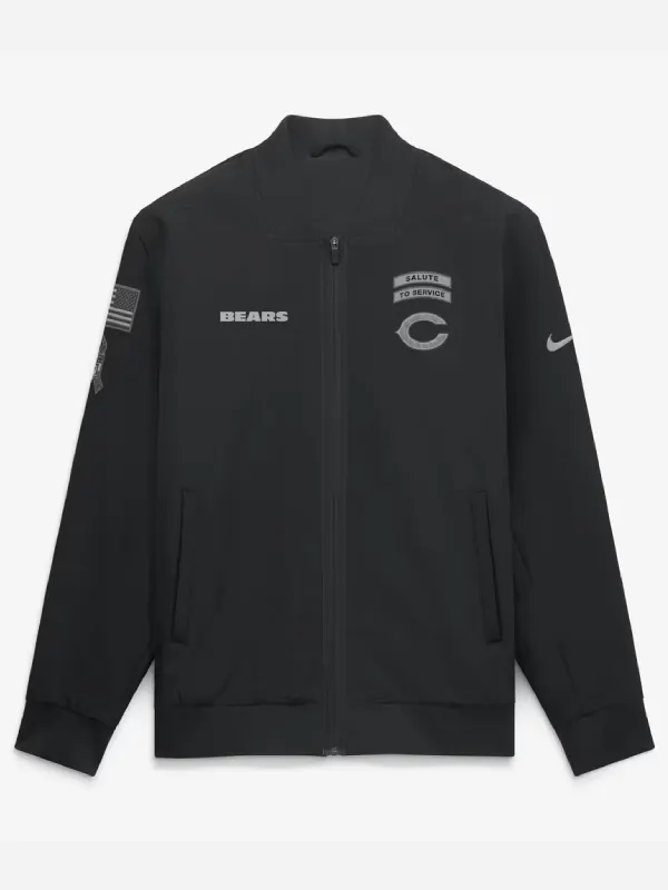 Chicago Bears Nike Salute to Service Bomber Jacket 2026