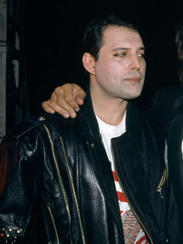 Freddie Mercury Studded Leather Jacket Black