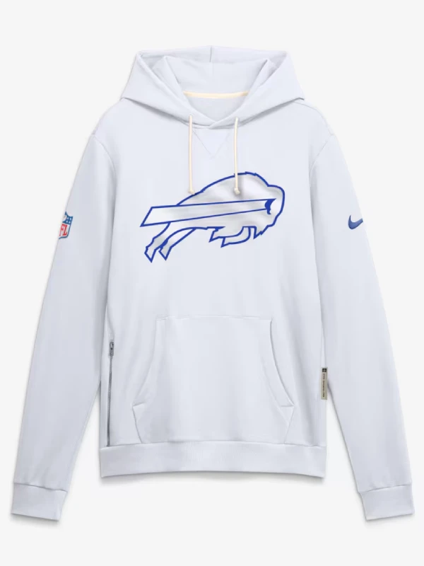Men's Buffalo Bills Nike White Rivalries Collection Standard Issue Sideline Pullover Hoodie