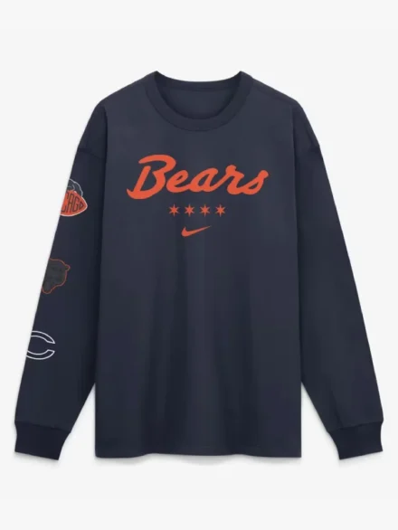 Men's Chicago Bears Nike Navy 2026 Rivalries Collection Max90 Long Sleeve T-Shirt