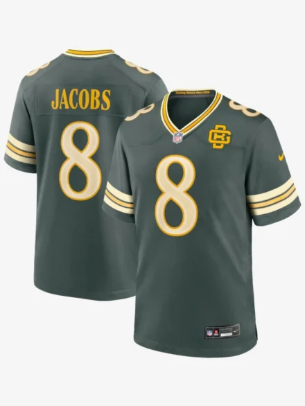 Men's Green Bay Packers Josh Jacobs Nike Green 2026 Rivalries Collection Game Jersey
