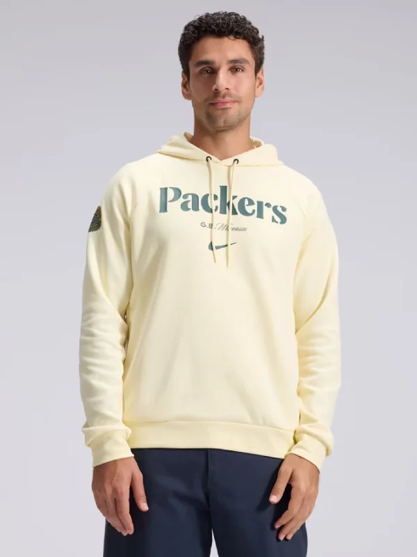 Men's Green Bay Packers Nike Cream 2026 Rivalries Collection Dri-FIT Pullover Hoodies
