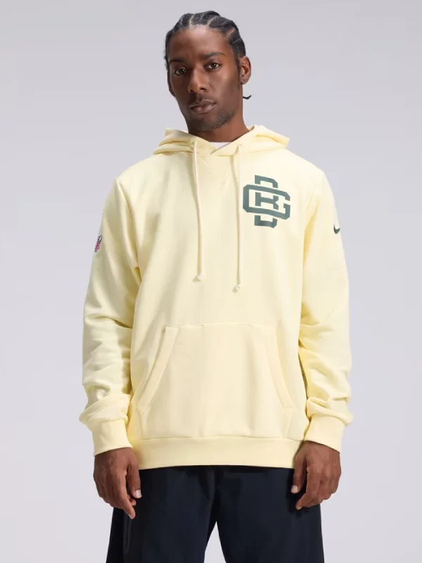Men's Green Bay Packers Nike Cream 2026 Rivalries Collection Standard Issue Sideline Pullover Hoodie