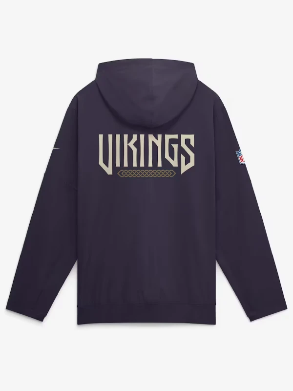 Men's Minnesota Vikings Nike Purple 2026 Rivalries Collection Sideline Anorak Half-Zip Jacket