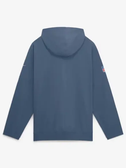 Men's Nike Blue New England Patriots Rivalries Collection Sideline Anorak Half-Zip Jacket