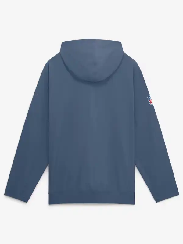 Men's Nike Blue New England Patriots Rivalries Collection Sideline Anorak Half-Zip Jacket