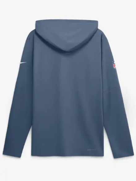Men's Nike Blue New England Patriots Rivalries Collection Sideline Lightweight Hooded Long Sleeve Top