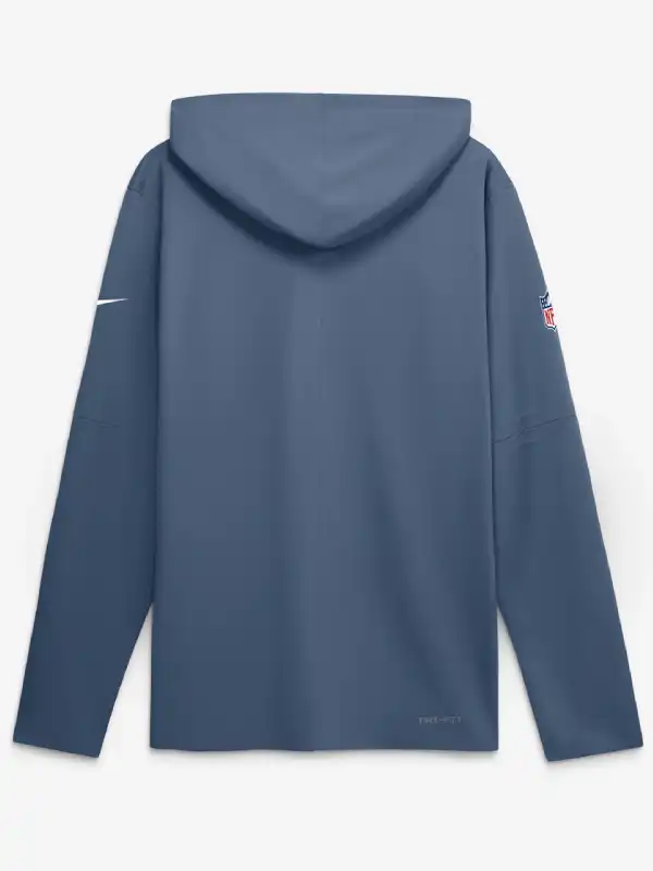 Men's Nike Blue New England Patriots Rivalries Collection Sideline Lightweight Hooded Long Sleeve Top
