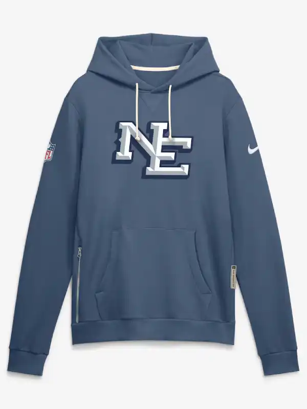 Men's Nike Blue New England Patriots Rivalries Collection Standard Issue Sideline Pullover Hoodie