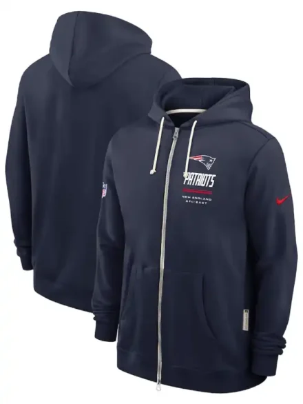 New England Patriots Nike Sideline Quarterback Scramble Full-Zip Hoodie