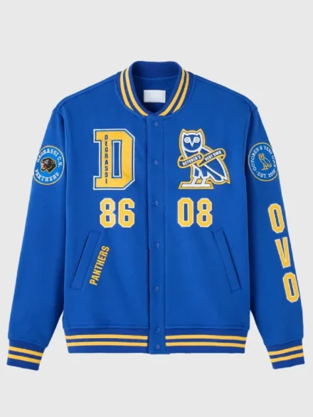 OVO Degrassi Fleece Varsity Jacket Blue