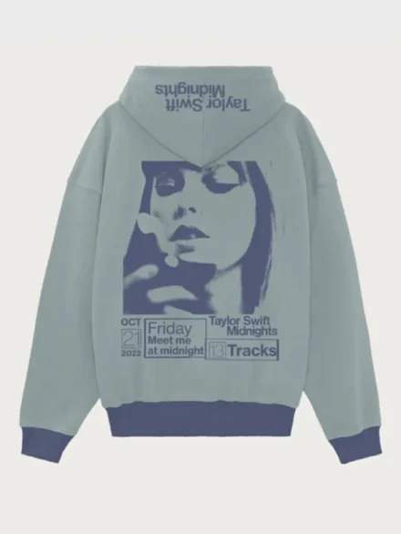 Taylor Swift Midnights Teal Color Block Hoodie
