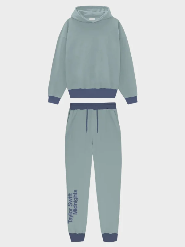 Taylor Swift Midnights Tracksuit Teal Blue