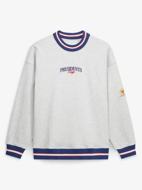Unisex Barstool Golf Heather Gray 2026 Presidents Cup Clubhouse Sweatshirt