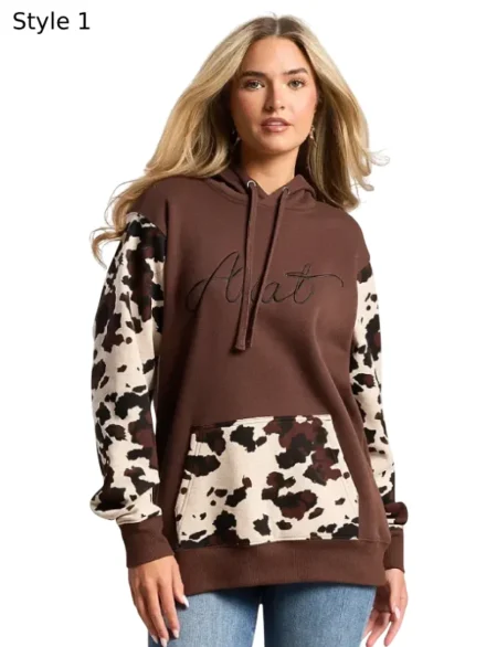 Ariat Cow Print Hoodie