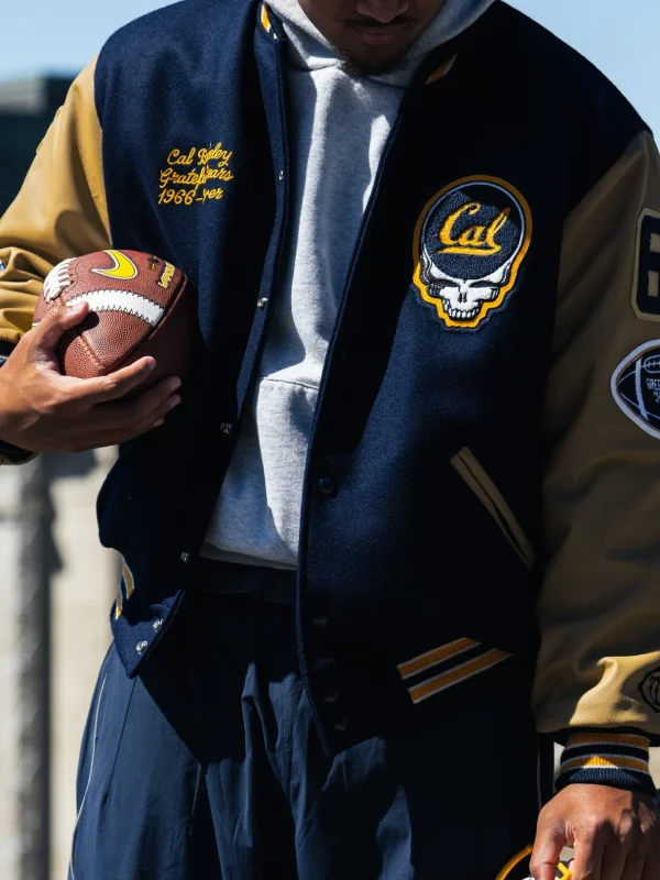 Cal Athletics x Grateful Bears Letterman Jacket