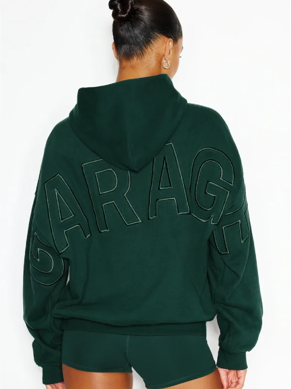 Garage Back Logo Hoodie Green