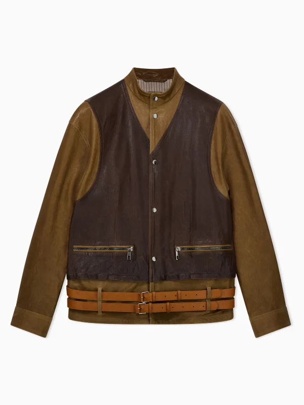 Giorgio Armani x Kith Leather Jacket with Straps