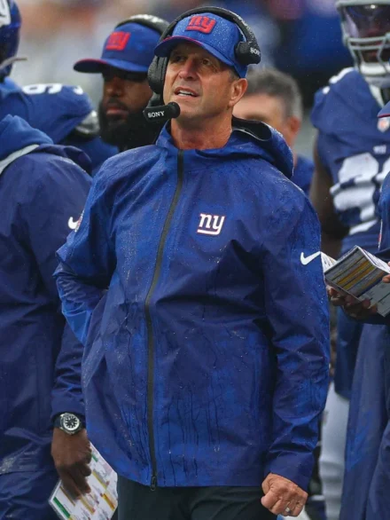 John Harbaugh Giants Jacket