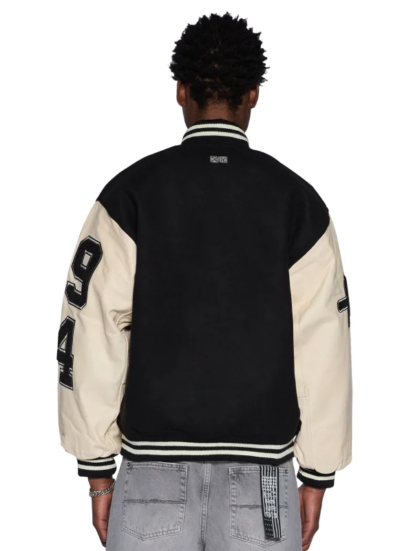 Ksubi x Planes Black & White Varsity Jacket