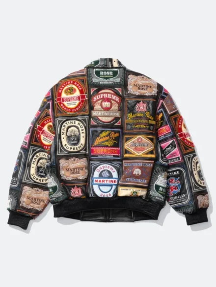 Martine Rose x Supreme Patchwork Labels Leather Jacket