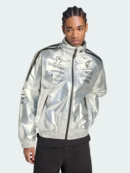 Mercedes AMG Petronas adidas F1 Silver Jacket