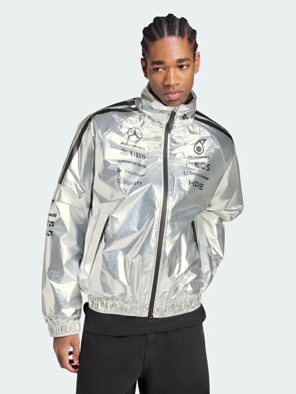 Mercedes AMG Petronas adidas F1 Silver Jacket