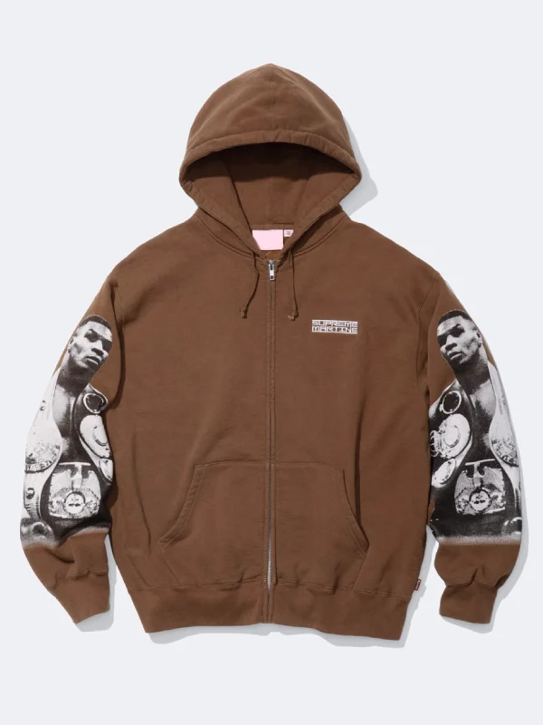 Mike Tyson Martine Rose x Supreme Zip-Up Hoodie Brown