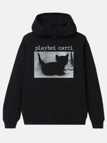 Playboi Carti Cat Hoodie Black